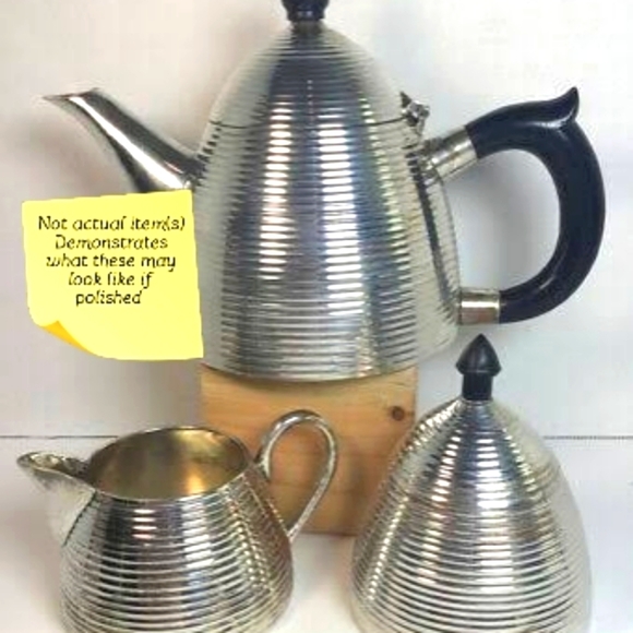 Vintage mid Century beehive silver plated tea set - Picture 14 of 14